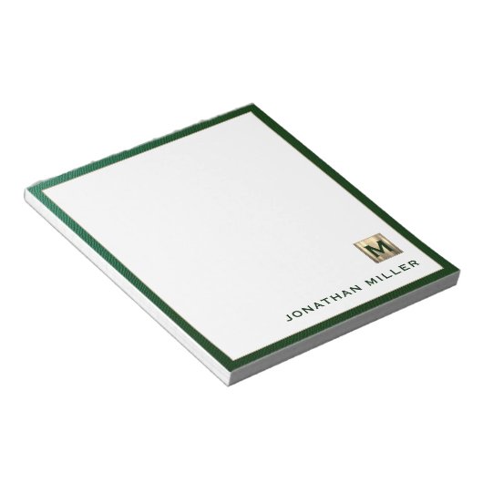 Modern Luxury Monogram Notitieblok (Schuin)