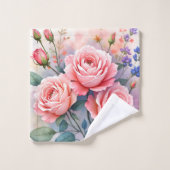 Modern Luxury Pink Roses Beautiful Collection Bad Handdoek (Wasdoekje)