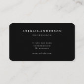 Modern Luxury Professional Black Grey Handtekening Visitekaartje (Achterkant)