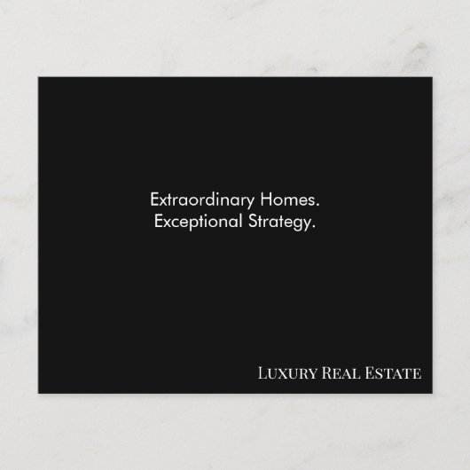 Modern Luxury Real Estate Postcard | Bespoke Home Flyer (Voorkant)