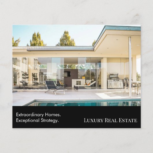 Modern Luxury Real Estate Postcard | Bespoke Home Flyer (Voorkant)