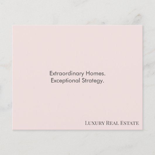 Modern Luxury Real Estate Postcard | Bespoke Home Flyer (Voorkant)
