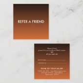 Modern Luxury Refer a Friend Card for Salon & Spa Aanbevelingskaartje (Voorkant / Achterkant)