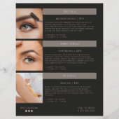 Modern Luxury Salon Makeup Pricing Flyer (Achterkant)