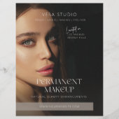 Modern Luxury Salon Makeup Pricing Flyer (Voorkant)