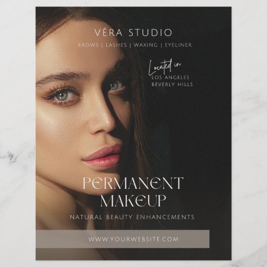 Modern Luxury Salon Makeup Pricing Flyer (Voorkant)