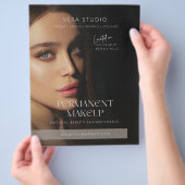 Modern Luxury Salon Makeup Pricing Flyer (Hand)