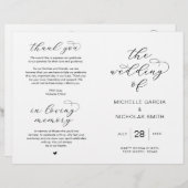 Modern Luxury Script, vouwbare weduwprogramma's (Voorkant / Achterkant)