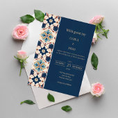 Modern Luxury Talavera Tile Wedding Kaart