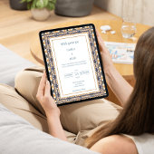 Modern Luxury Talavera Tile Wedding Kaart