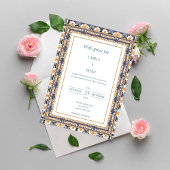 Modern Luxury Talavera Tile Wedding Kaart