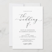 Modern Luxury Wedding Elegant Calligraphy Script Kaart (Voorkant)