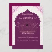 Modern Luxury Wedding Invitation – Elegant Minimal Kaart (Voorkant / Achterkant)