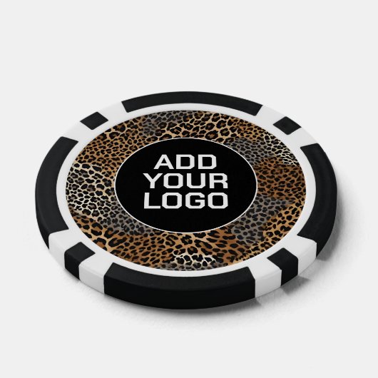 Modern Luxury White Leopard Elegant Collection Poker Chips (Enkel)