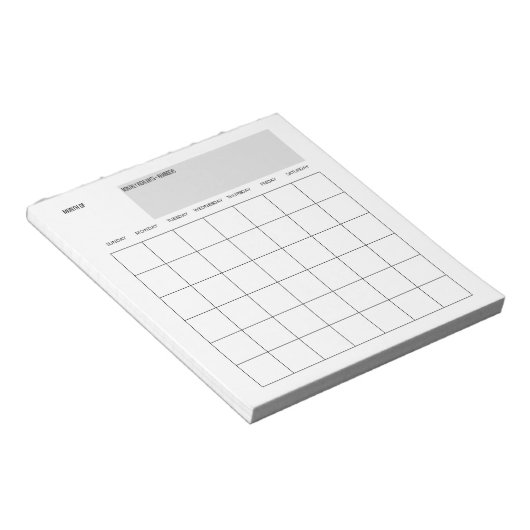 Modern Maandelijks Planner Notitieblok (Schuin)