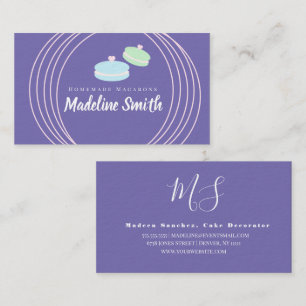 Modern Macaron Logo Homemade Bakery Branding Visitekaartje