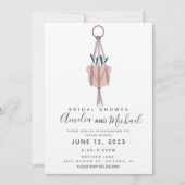 Modern Macrame Plant Hanger Planter Vrijgezellenfe Kaart (Voorkant)