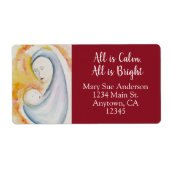 Modern Madonna and Child Shipping Address Etiket (Voorkant)