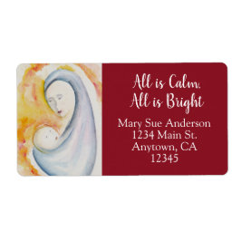 Modern Madonna and Child Shipping Address Etiket