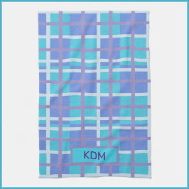 Modern Madras Paars en blauw Theedoek
