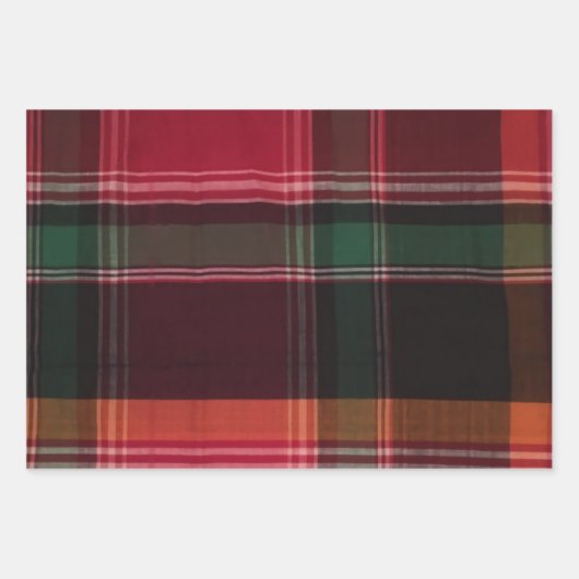 Modern Madras Pset Pattern Inpakpapier Vel (Voorkant 3)