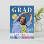 Modern Magazine Afstuderen Foto 2025 Afstuderen Kaart (Staand voorkant)