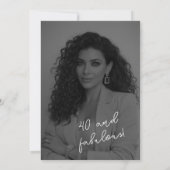 Modern Magazine Cover Photo Birthday Party Kaart (Achterkant)