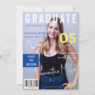Modern Magazine Hoesje 2 Foto's Afstuderen Kaart