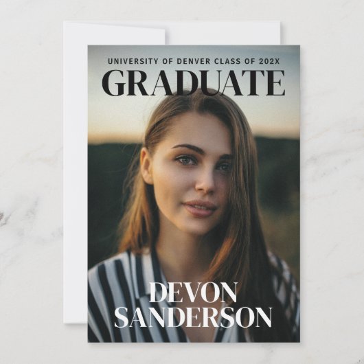 Modern Magazine Hoesje Afstuderen aankondiging (Voorkant)