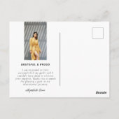 Modern Magazine Hoesje Afstuderen aankondiging Briefkaart (Achterkant)