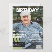 Modern Magazine Hoesje voor hem Foto 96ste verjaar Kaart (Voorkant)