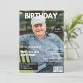 Modern Magazine Hoesje voor hem Foto 96ste verjaar Kaart (Staand voorkant)