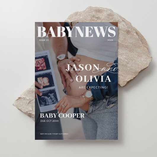 Modern Magazine Hoesje Zwangerschap Aankondiging