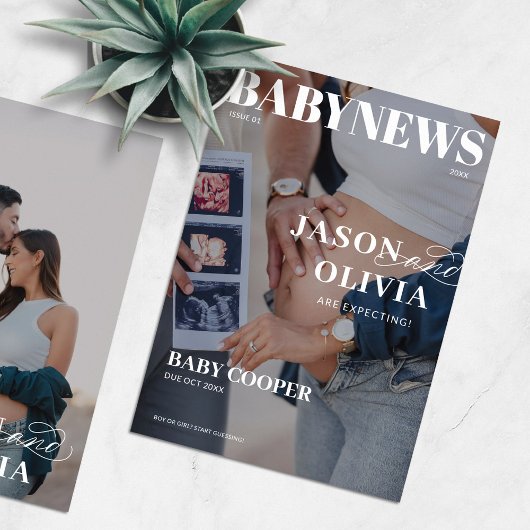 Modern Magazine Hoesje Zwangerschap Aankondiging