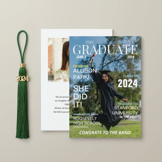 Modern Magazine Photo Afstuderen Aankondiging