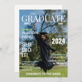 Modern Magazine Photo Afstuderen Aankondiging