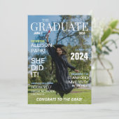 Modern Magazine Photo Afstuderen Kaart (Staand voorkant)