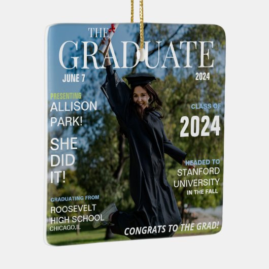 Modern Magazine Photo Afstuderen Keramisch Ornament (Rechts)