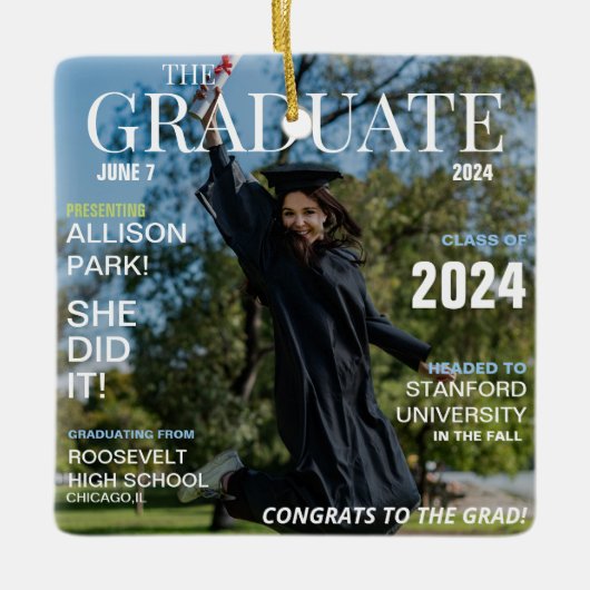 Modern Magazine Photo Afstuderen Keramisch Ornament (Voorkant)