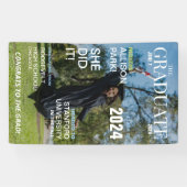 Modern Magazine Photo Afstuderen Spandoek (Horizontaal)