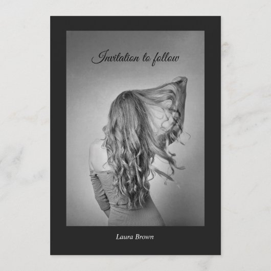 Modern Magazine Verjaardag Save the Date Uitnodige Feestdagenkaart (Achterkant)