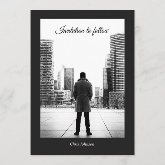 Modern Magazine Verjaardag Save the Date Uitnodige Feestdagenkaart (Achterkant)