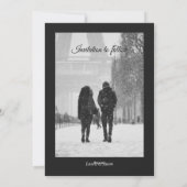 Modern Magazine Verloving Save the Date Uitnodigen Feestdagenkaart (Achterkant)