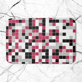 Modern Magenta Black Grey Geometric Badmat
