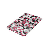 Modern Magenta Black Grey Geometric Badmat (Gekanteld)