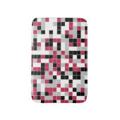 Modern Magenta Black Grey Geometric Badmat (Voorkant Verticaal)