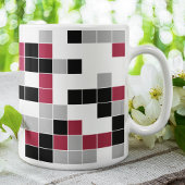 Modern Magenta Black Grey Geometric Koffiemok