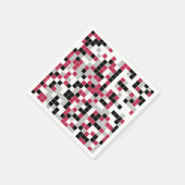 Modern Magenta Black Grey Geometric Servet (Hoek)