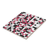 Modern Magenta Black Grey Geometric Tegeltje (Zijkant)