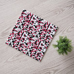 Modern Magenta Black Grey Geometric Tegeltje<br><div class="desc">Deze keramische tegel is voorzien van een kleurrijk geometrisch patroon in trendy Viva Magenta,  zwart,  grijs en wit,  met wit raster. De vierkanten zijn gekleurd in een willekeurig patroon en u kunt de kleuren in het gereedschap Ontwerp bewerken.</div>